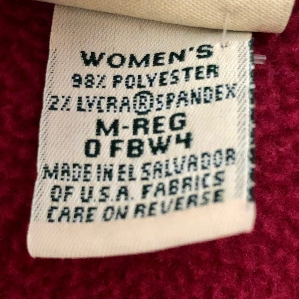 L.L. Bean Maroon Polartec Fleece Blazer Jacket - M - Picture 8 of 11